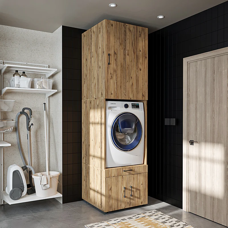 Roomart Waschmaschinenschrank SERIE 3, 67 cm, 240 cm hoch, in 3 Farben