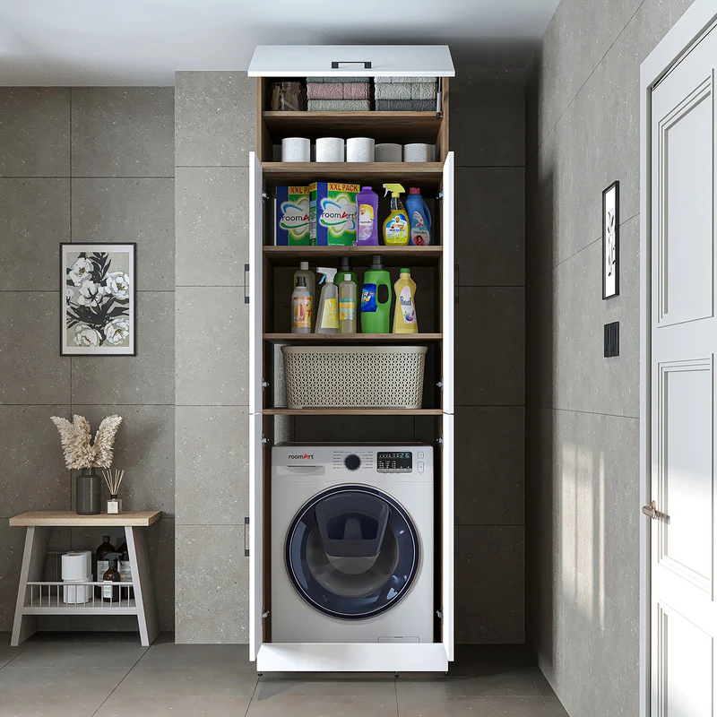 Roomart Waschmaschinenschrank DORA-II, 70 cm, für Waschmaschine und Trockner, in 5 Farben