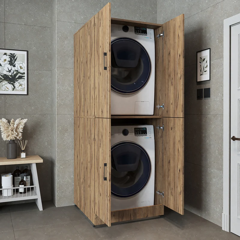 Roomart Waschmaschinenschrank DORA-II, 70 cm, für Waschmaschine und Trockner, in 5 Farben