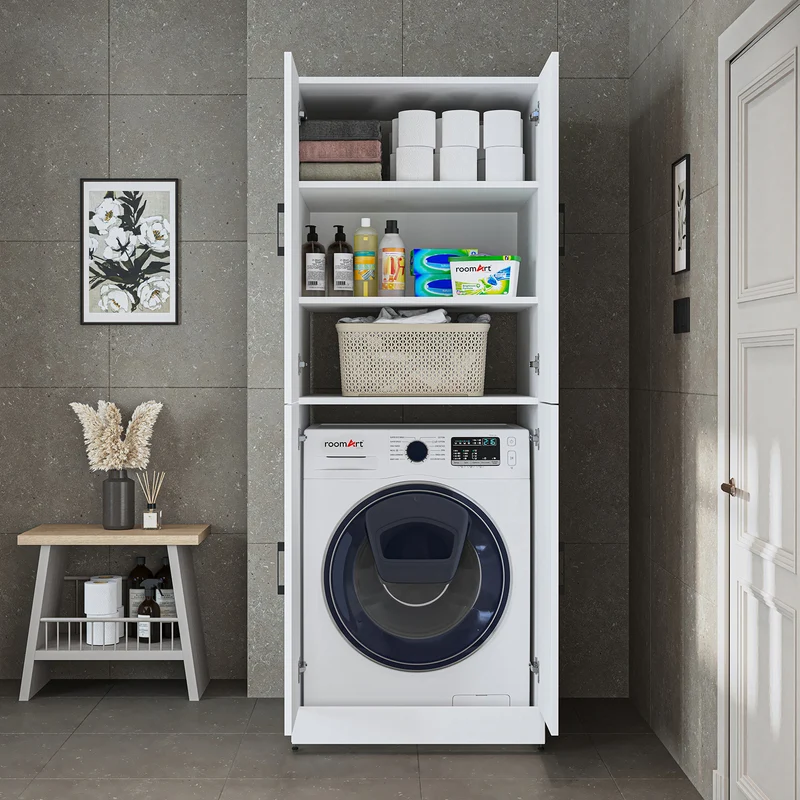 Roomart Waschmaschinenschrank DORA-II, 70 cm, für Waschmaschine und Trockner, in 5 Farben