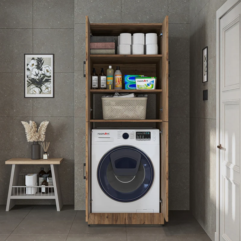 Roomart Waschmaschinenschrank DORA-II, 70 cm, für Waschmaschine und Trockner, in 5 Farben