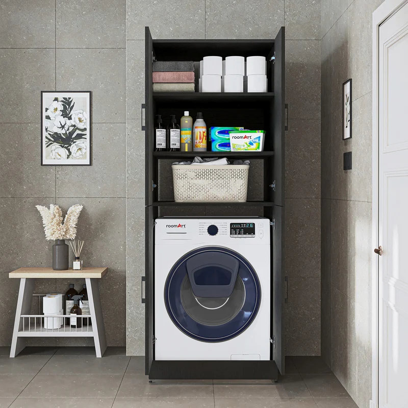 Roomart Waschmaschinenschrank DORA-II, 70 cm, für Waschmaschine und Trockner, in 5 Farben