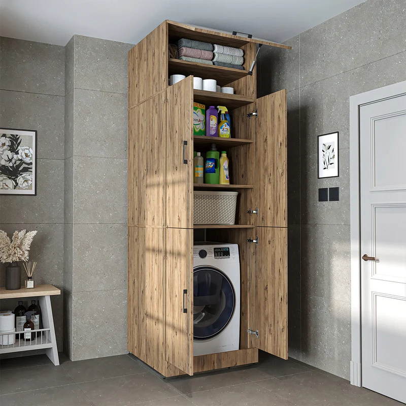 Roomart Waschmaschinenschrank DORA-II, 70 cm, für Waschmaschine und Trockner, in 5 Farben
