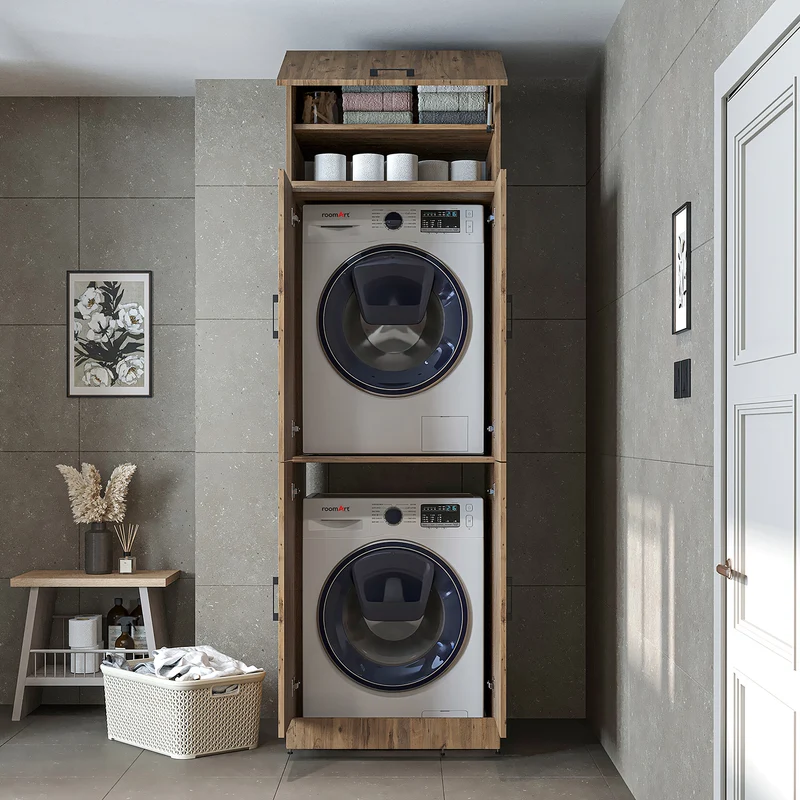 Roomart Waschmaschinenschrank DORA-II, 70 cm, für Waschmaschine und Trockner, in 5 Farben