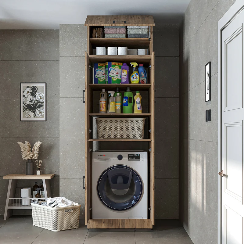 Roomart Waschmaschinenschrank DORA-II, 70 cm, für Waschmaschine und Trockner, in 5 Farben