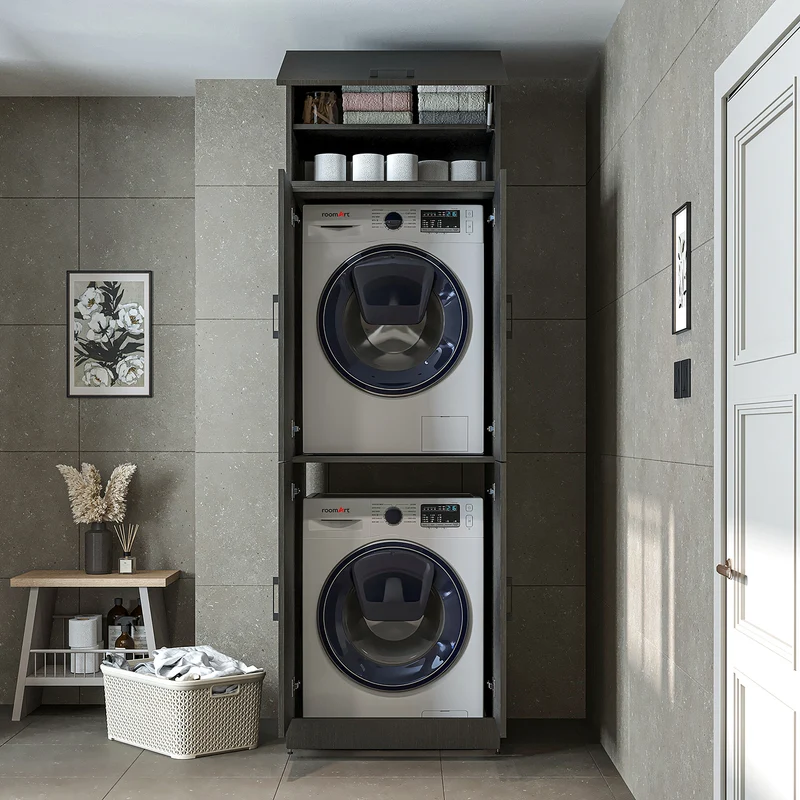 Roomart Waschmaschinenschrank DORA-II, 70 cm, für Waschmaschine und Trockner, in 5 Farben