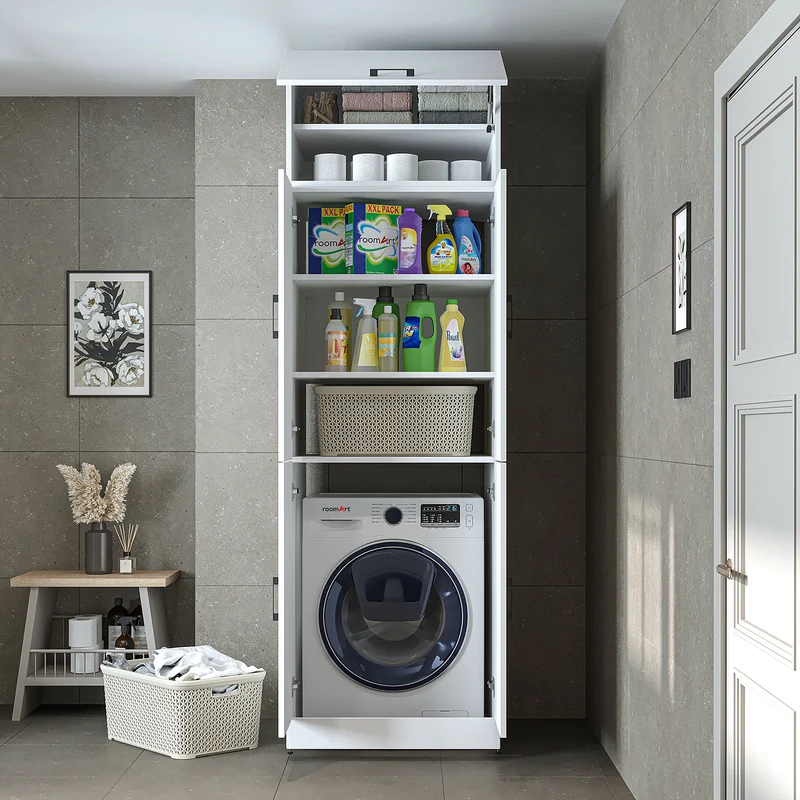 Roomart Waschmaschinenschrank DORA-II, 70 cm, für Waschmaschine und Trockner, in 5 Farben