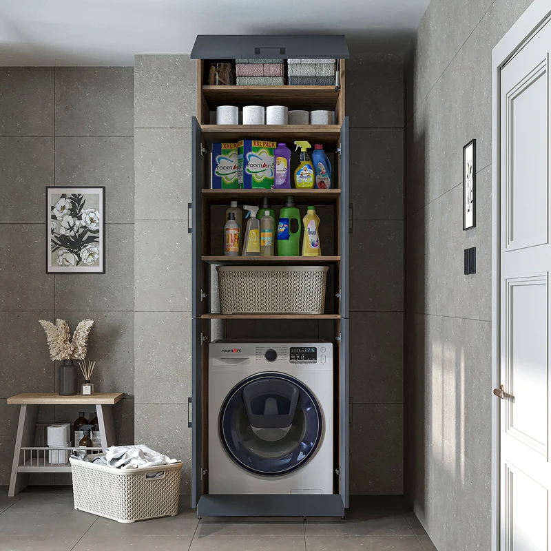 Roomart Waschmaschinenschrank DORA-II, 70 cm, für Waschmaschine und Trockner, in 5 Farben