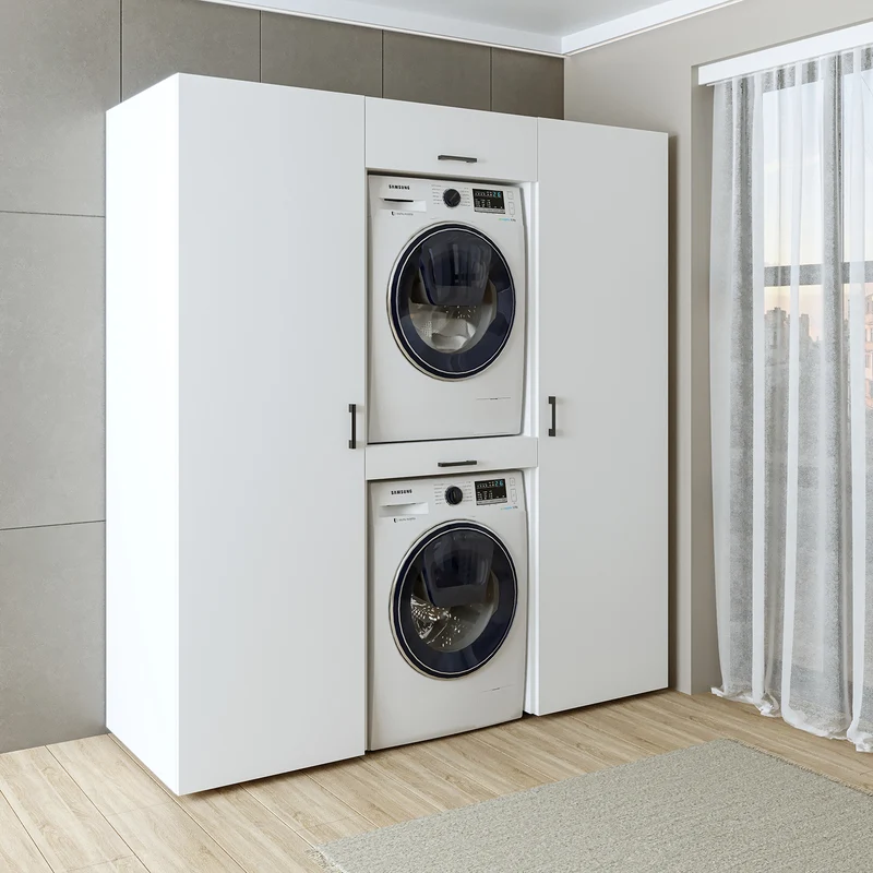 Roomart Waschmaschinenschrank DUO-I, 187 cm, Schrankwand mit zwei Hochschränken, in 3 Farben