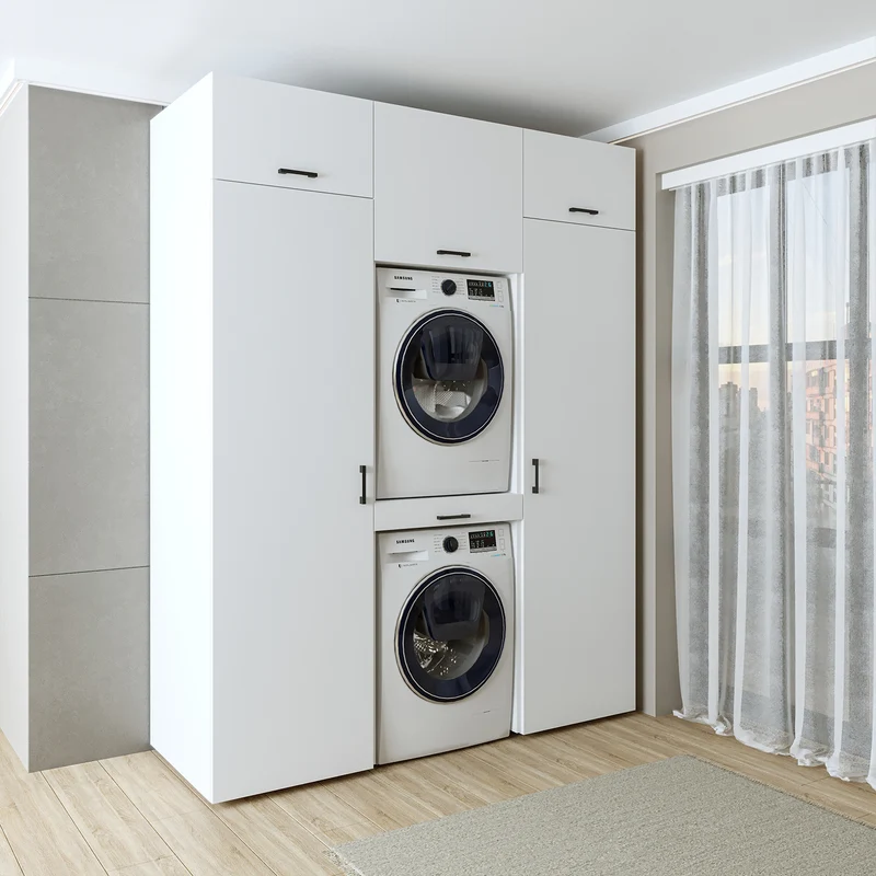Roomart Waschmaschinenschrank DUO-I, 187 cm, Schrankwand mit zwei Hochschränken, in 3 Farben