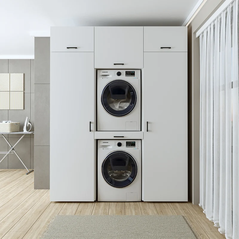 Roomart Waschmaschinenschrank DUO-I, 187 cm, Schrankwand mit zwei Hochschränken, in 3 Farben