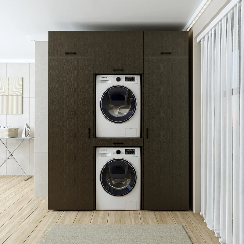 Roomart Waschmaschinenschrank DUO-I, 187 cm, Schrankwand mit zwei Hochschränken, in 3 Farben
