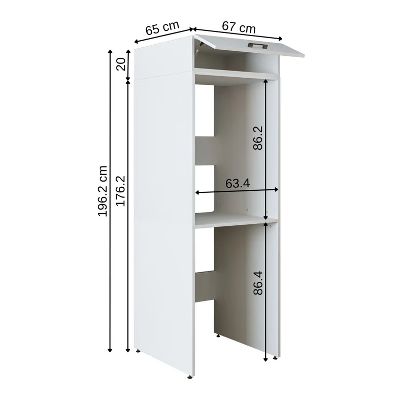 Roomart Waschmaschinenschrank DUO-II, 67 cm, Überbauschrank für Waschmaschine und Trockner, in 2 Farben