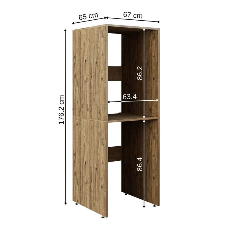 Roomart Waschmaschinenschrank DUO-II, 67 cm, Überbauschrank für Waschmaschine und Trockner, in 2 Farben