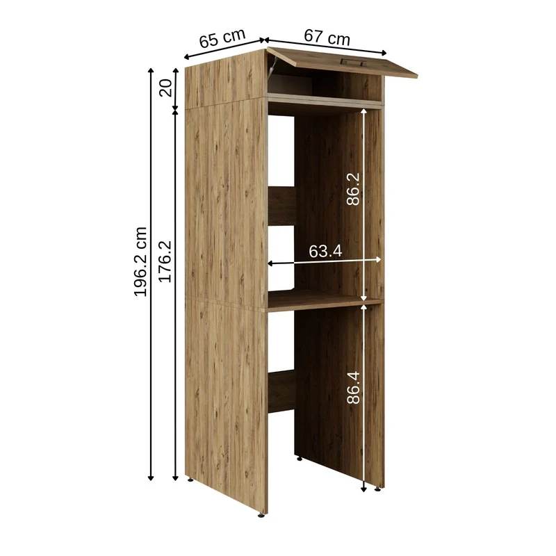 Roomart Waschmaschinenschrank DUO-II, 67 cm, Überbauschrank für Waschmaschine und Trockner, in 2 Farben