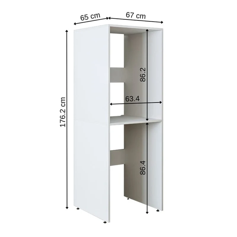 Roomart Waschmaschinenschrank DUO-II, 67 cm, Überbauschrank für Waschmaschine und Trockner, in 2 Farben