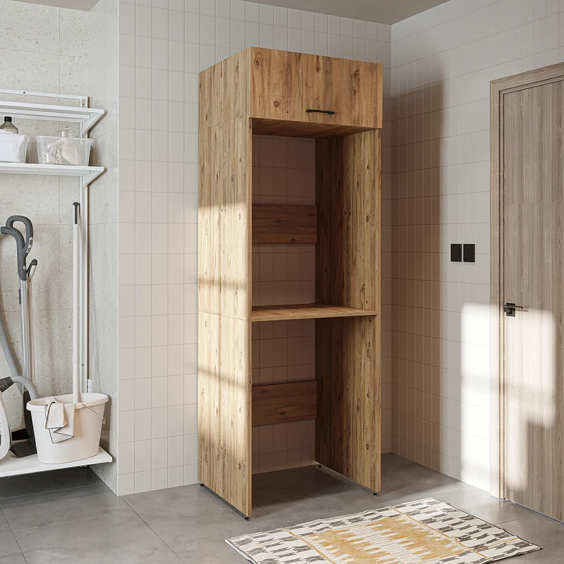 Roomart Waschmaschinenschrank DUO-II, 67 cm, Überbauschrank für Waschmaschine und Trockner, in 2 Farben