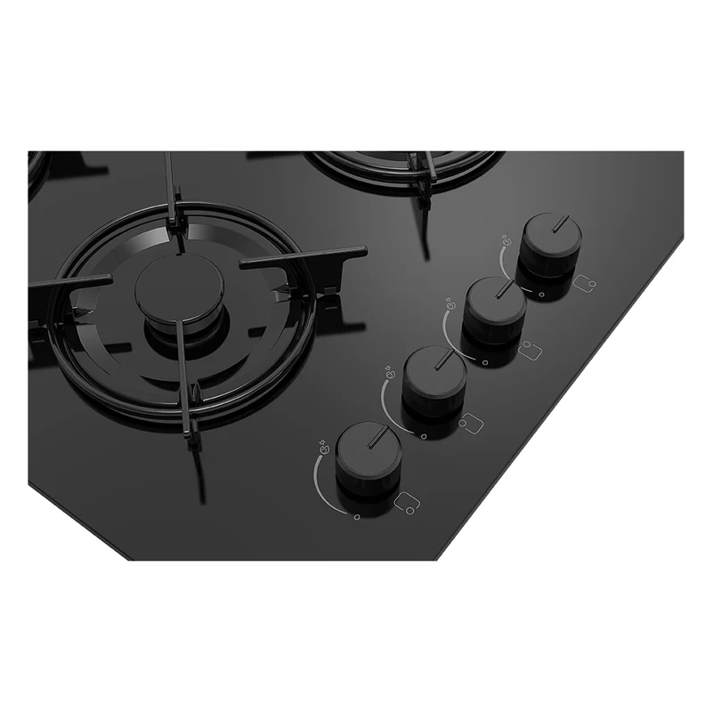 Daewoo BH6GKR40BNL-FR Built-In 60cm Gas on Glass Hob, Knob Control