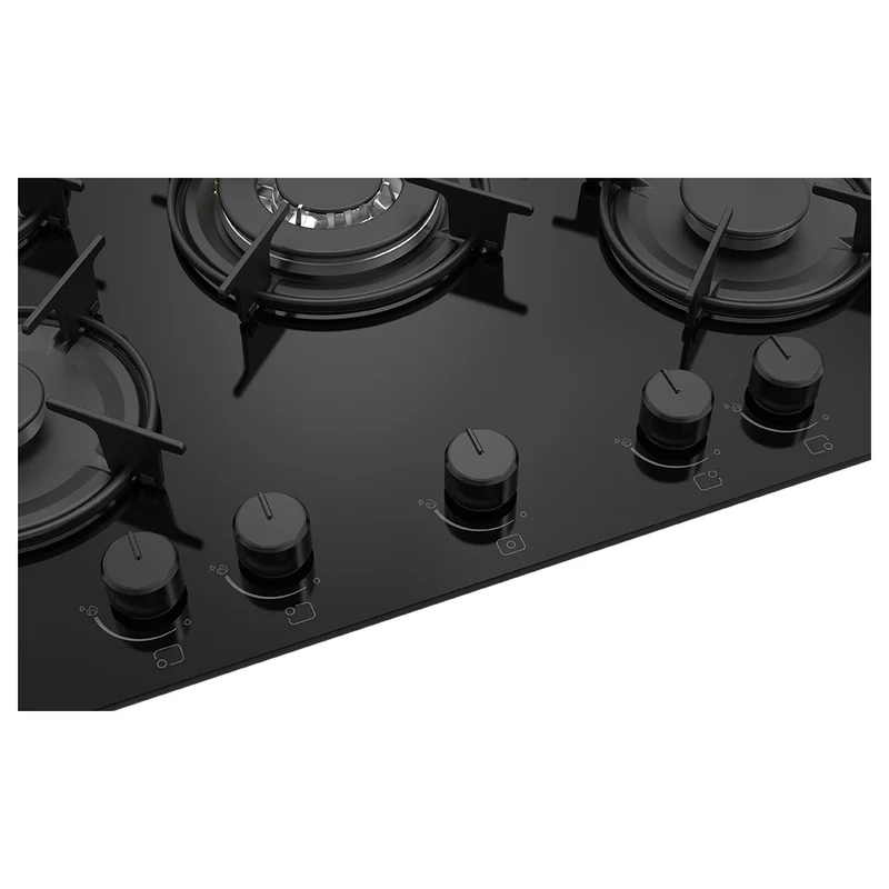 Daewoo BH7GKF51BNM-FR Built-In 70cm Gas on Glass Hob, Knob Control
