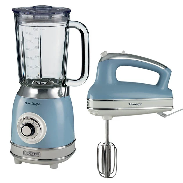 Ariete Vintage Hand Whisk & Jug Blender Blue