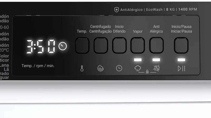 DAEWOO WM-FC8514W0A-ES Freestanding Washing Machine 8 kg 1400 RPM A Class with IntenSteam