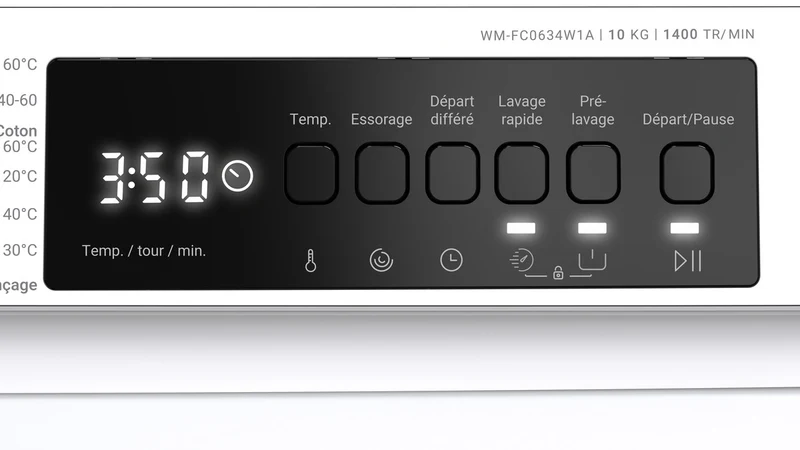 DAEWOO WM-FC0634W1A-FR Freestanding Washing Machine 10 kg 1400 RPM A Class with IntenSteam