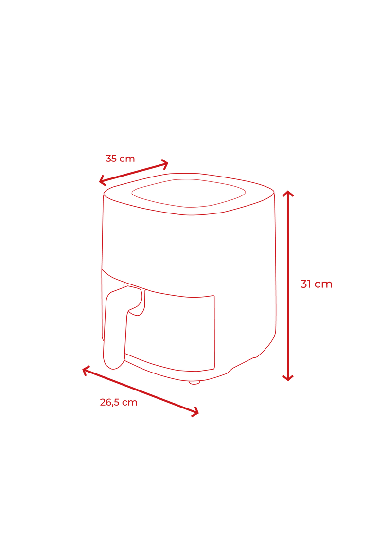 Freidora sin aceite EVVO Tasty Fryer 6L Reacondicionado Clase A