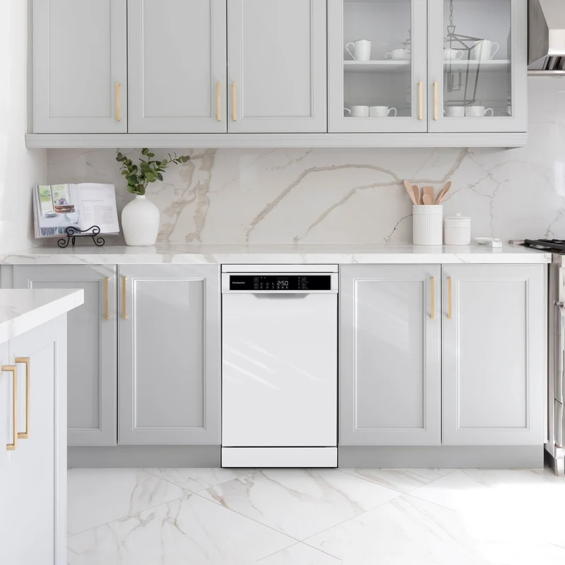 Montpellier MDWD1064W 45cm Freestanding Slimline Dishwasher in White