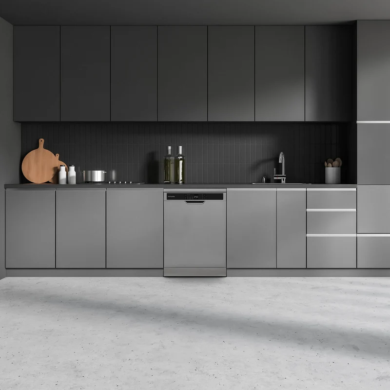 Montpellier MDWD1464S 60cm Freestanding Dishwasher in Silver
