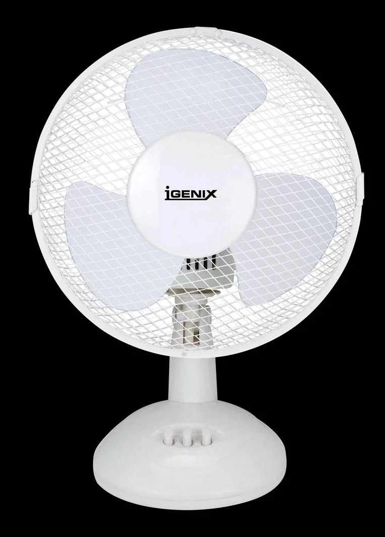 9 Inch Desk Fan White