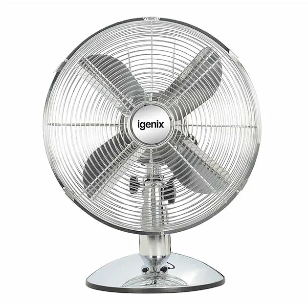 12 Inch Desk Fan Chrome