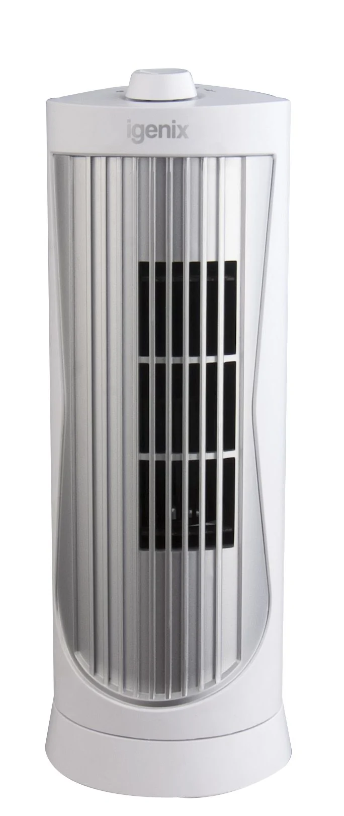 12 Inch Mini Tower Fan White And Silver