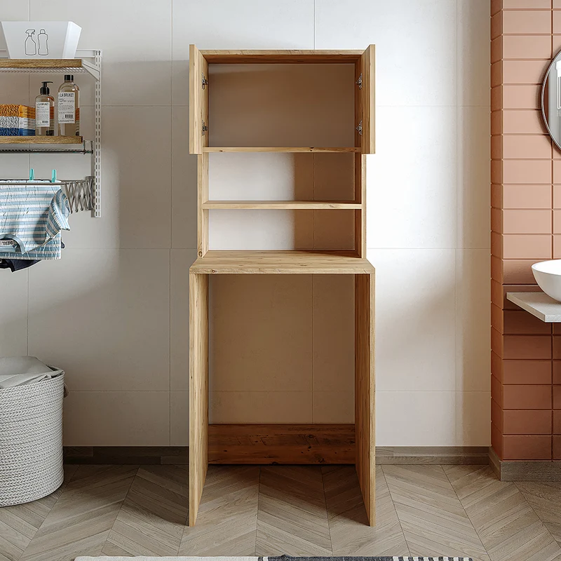 Roomart Waschmaschinenschrank ATLANTIC-III, 65 cm, Überbauschrank mit Oberschrank, in 4 Farben