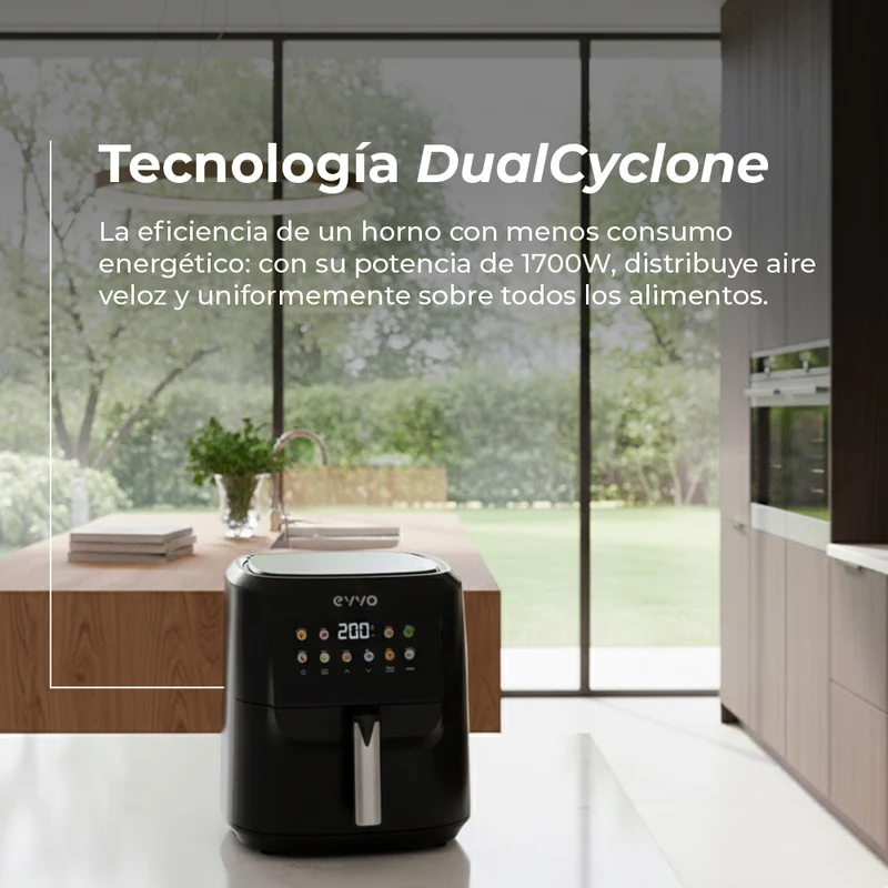 Freidora sin aceite EVVO Tasty Fryer Advance 8L Reacondicionado Clase A
