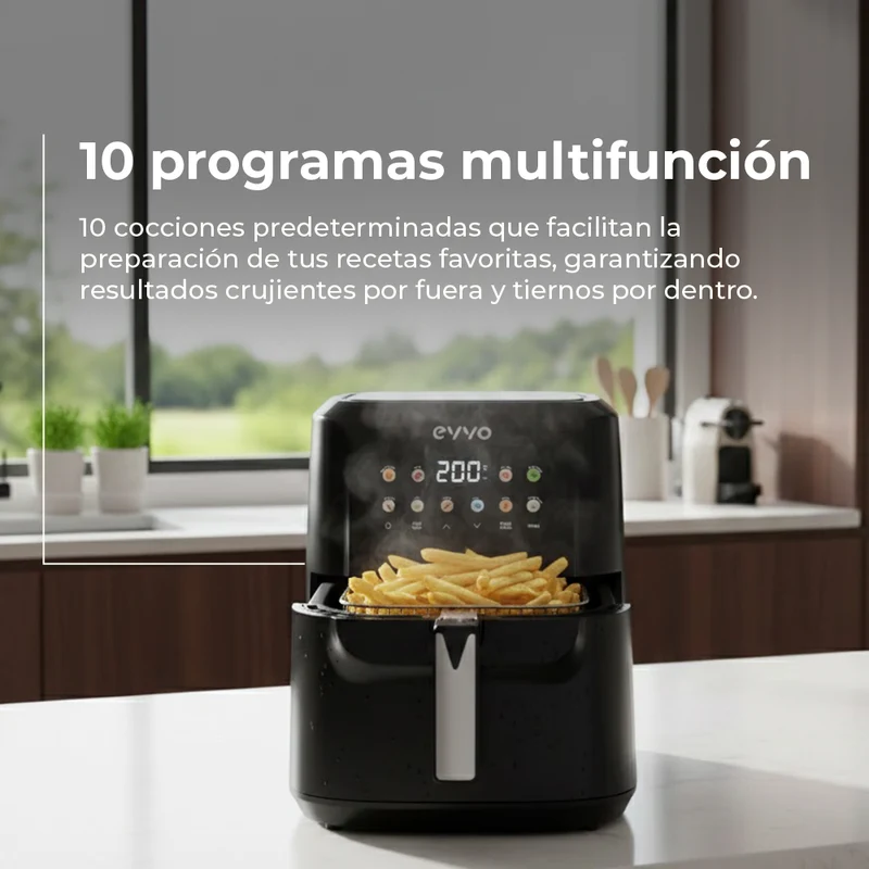 Freidora sin aceite EVVO Tasty Fryer Advance 8L Reacondicionado Clase A