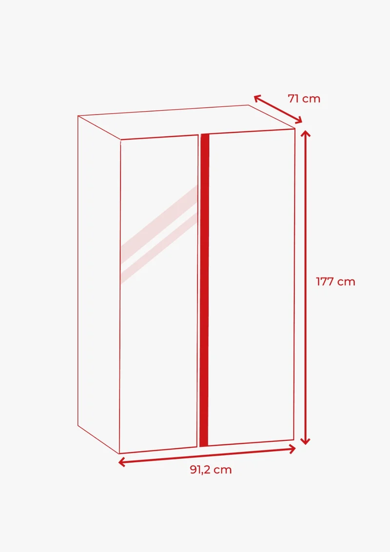 Frigorífico Americano EVVO F90B Glass Reacondicionado Clase A