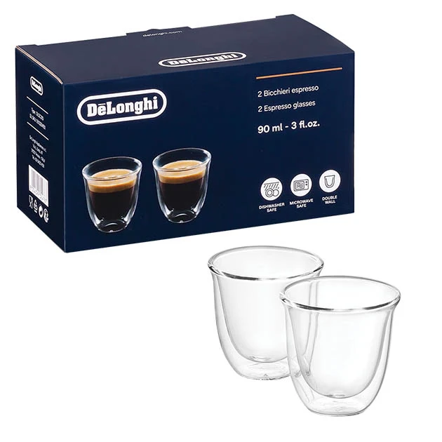 2 Double Walled Espresso Glasses