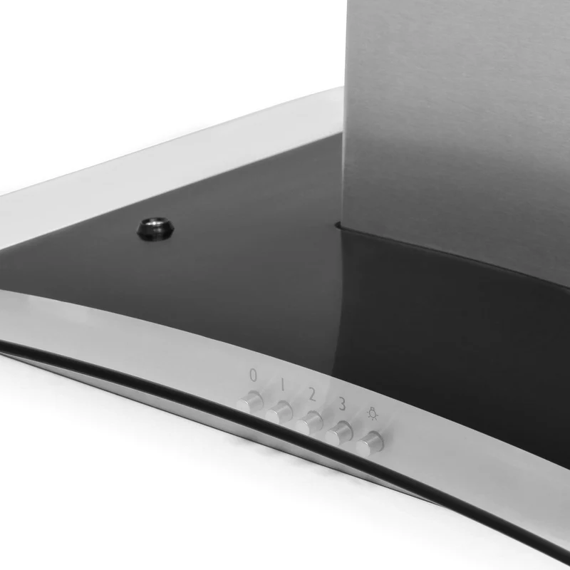 Montpellier MHG600X 60cm Curved Glass Cooker Hood in S/S A Energy