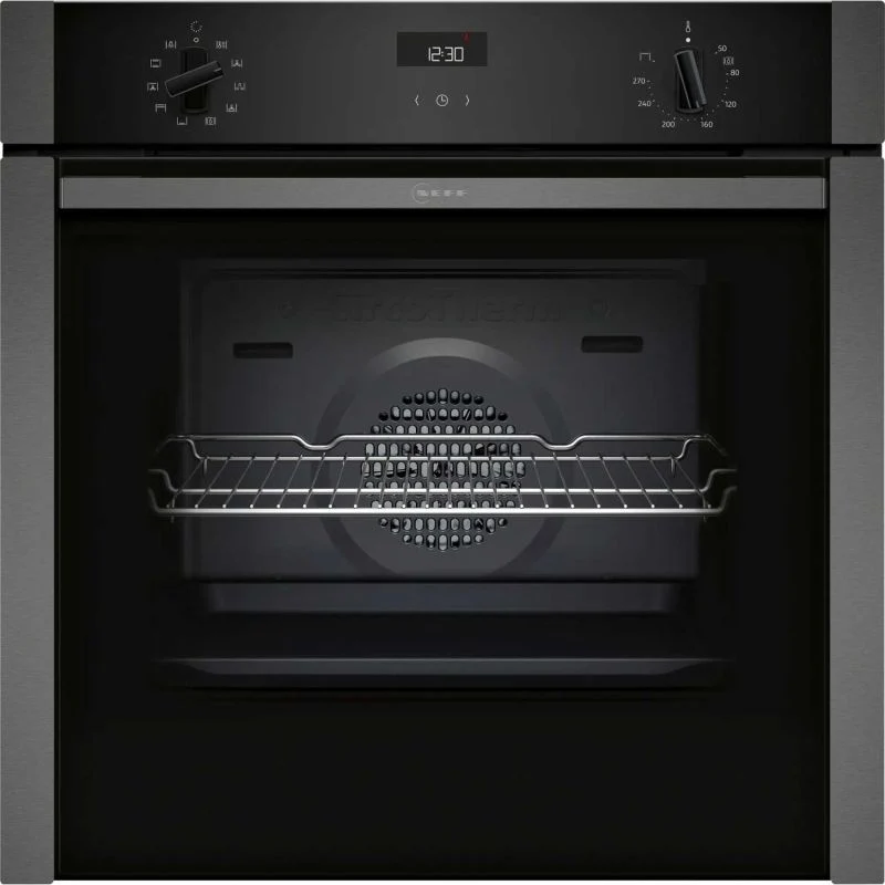 NEFF N 50 B3ACE4AG3B Slide&Hide Built-In Single Oven - Graphite Grey