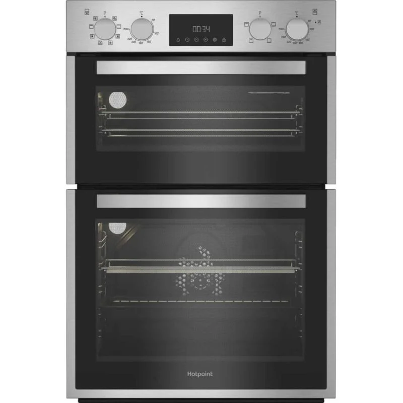 Hotpoint DIH 82D IX Built-In Electric Multifunction Double Oven - Stainless Steel