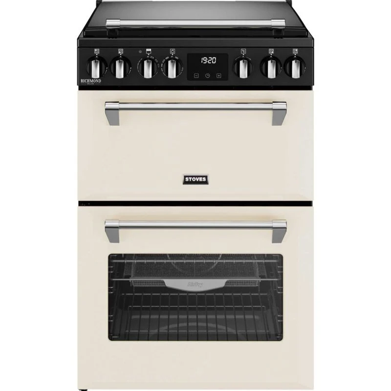 Stoves Richmond Deluxe 60DF 60cm Dual Fuel Double Oven Cooker - DXMRARICH60DFCRM
