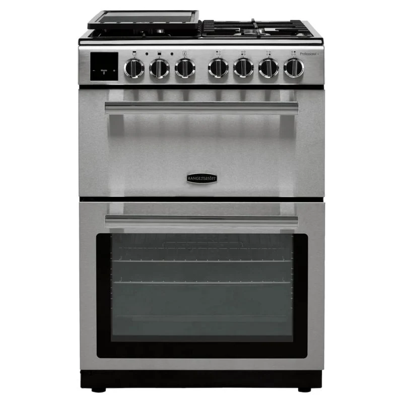 Rangemaster Professional+ 60cm Dual Fuel Double Oven Cooker - PROPL60DFFSS/C