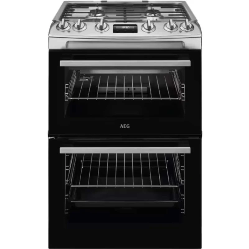 AEG 60cm Gas Double Oven Cooker - CGX6130ACM