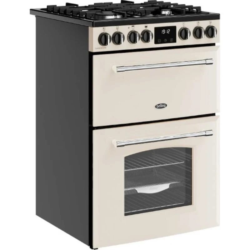 Belling Farmhouse 60DF Mini Range 60cm Dual Fuel Double Oven Cooker - MRAFHOUSE60DFCRM