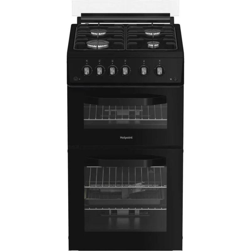 Hotpoint 50cm Gas Double Oven Cooker - HDG5GCB
