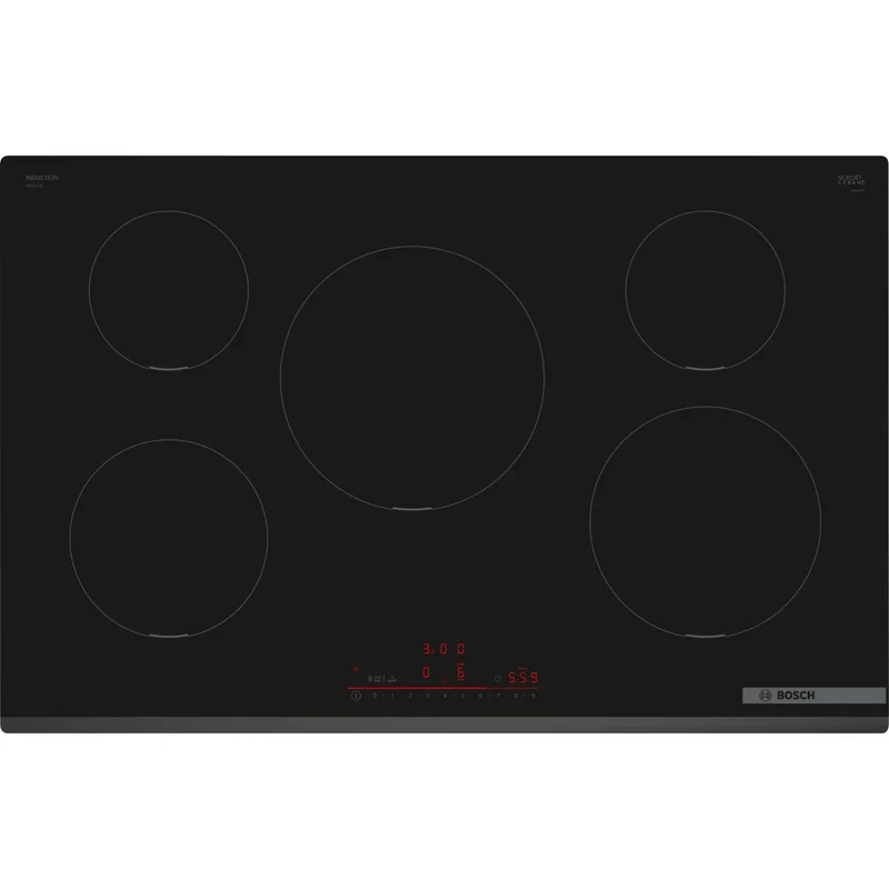 Bosch PIV831HB1E Series 6 5 Burner 80cm Induction Hob - Black