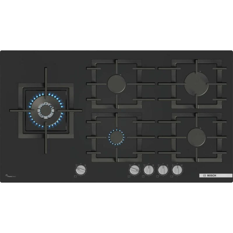 Bosch Serie 6 PPM9A6I40 hob Black Built-in 90 cm Gas 5 zone