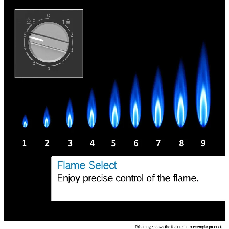 Bosch Series 6 PPQ7A6I40 75cm Gas Hob 5 Burners Tempered Glass - Black