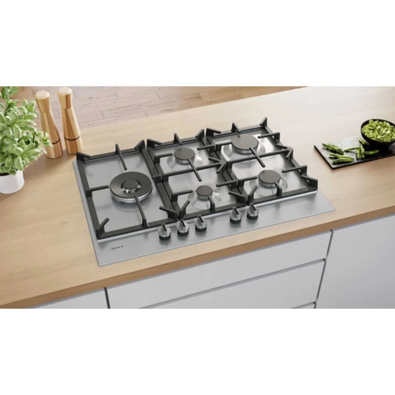 NEFF T27CIS8N0 N70 75cm 5 Burner Gas Hob - Stainless Steel