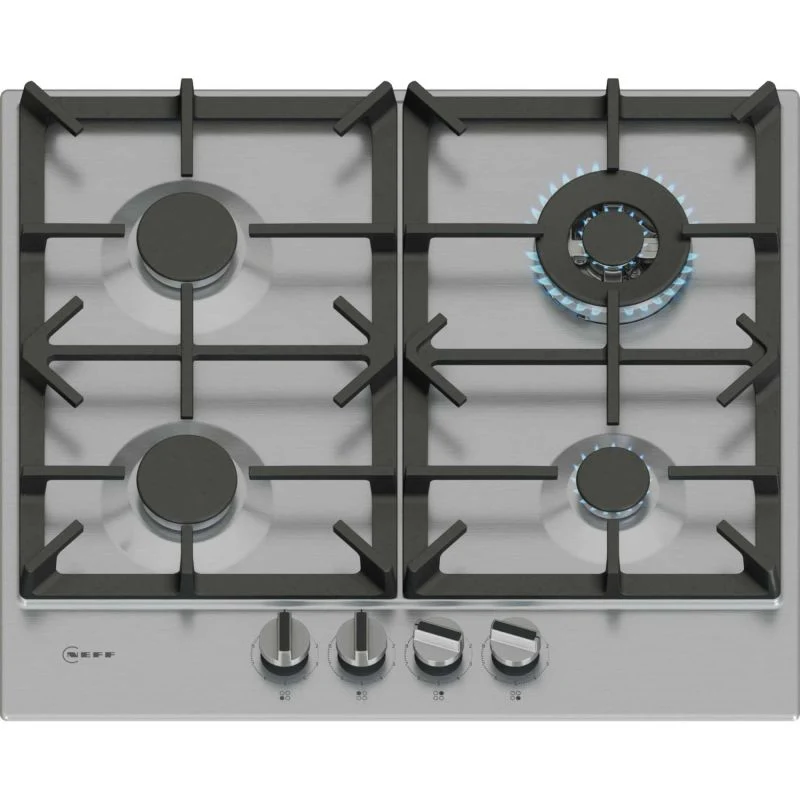 NEFF T26CIH8N0 N70 60cm 4 Burner Gas Hob - Stainless Steel